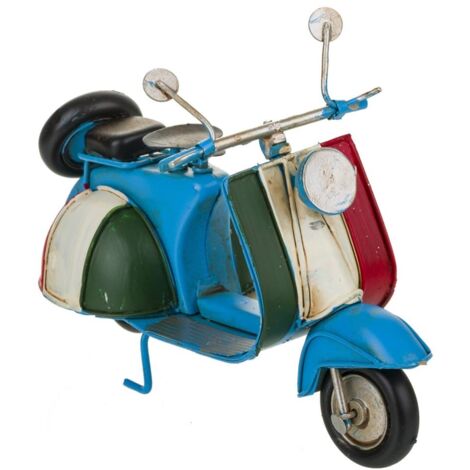 Moto scooter de metal azul 16x7x11 (1/5)