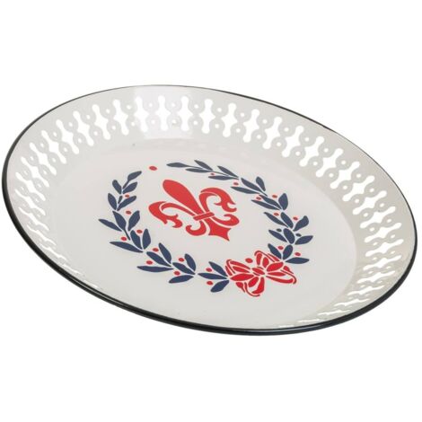 Bandeja de metal blanca 33,5x33,5x3,5 (1/3)