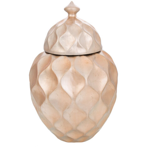 Jarrón de cerámica dorado 30,5x30,5x47