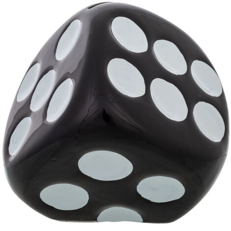 Hucha dado negra 12,5x12x12,8 (1/4)