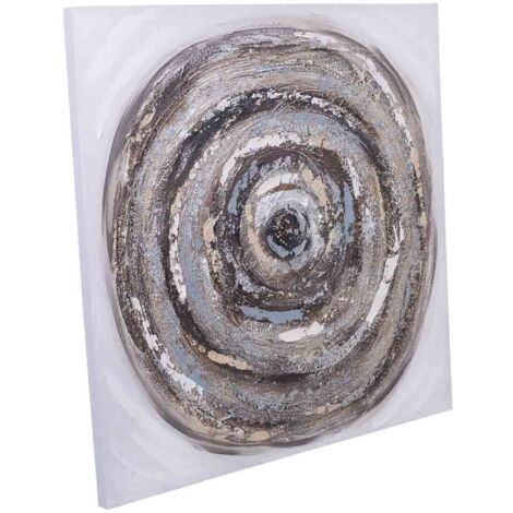 Cuadro con relieve pintado a mano 80x80x3