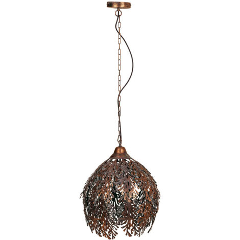 Lámpara de techo de metal dorada 41x41x54/115