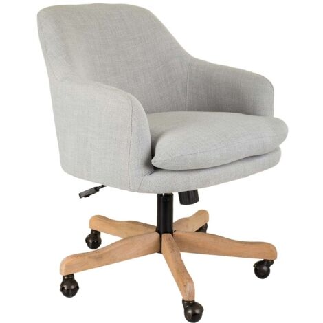 Silla de madera y tapizada con ruedas 60x60x40/93h cm (1/5)