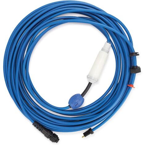 Kabel 18 m, 2 Fäden, blau, mit Swivel für Schwimmbad Reiniger Dolphin