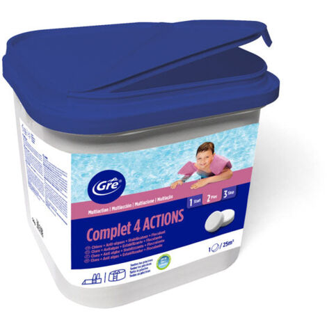 Chlor 4-Aktions-Tabletten 250 gr. kein kupfer 5 kg GRE 76012