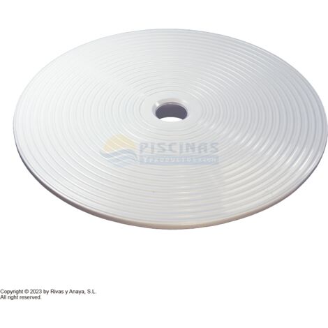 Couvercle rond 222 mm pour skimmer de piscine – ABS traité anti-UV – Trou central pour extraction facile – Quimicamp