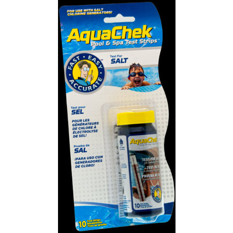 Tiras analíticas Aquachek salt blanco para niveles de sal.