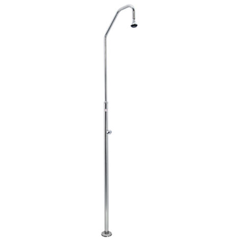 Douche inox 1 pommeau + rince-pieds 500072 QP