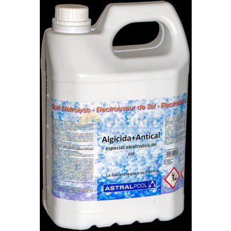 Anti-algues anticalcaire AstralPool pour électrolyseurs au sel 5 l.