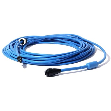 Maytronics Dolphin – Câble flottant 18 mètres pour robot de piscine – Compatible Dolphin S300 et autres modèles – 3 fiches – Coloris bleu