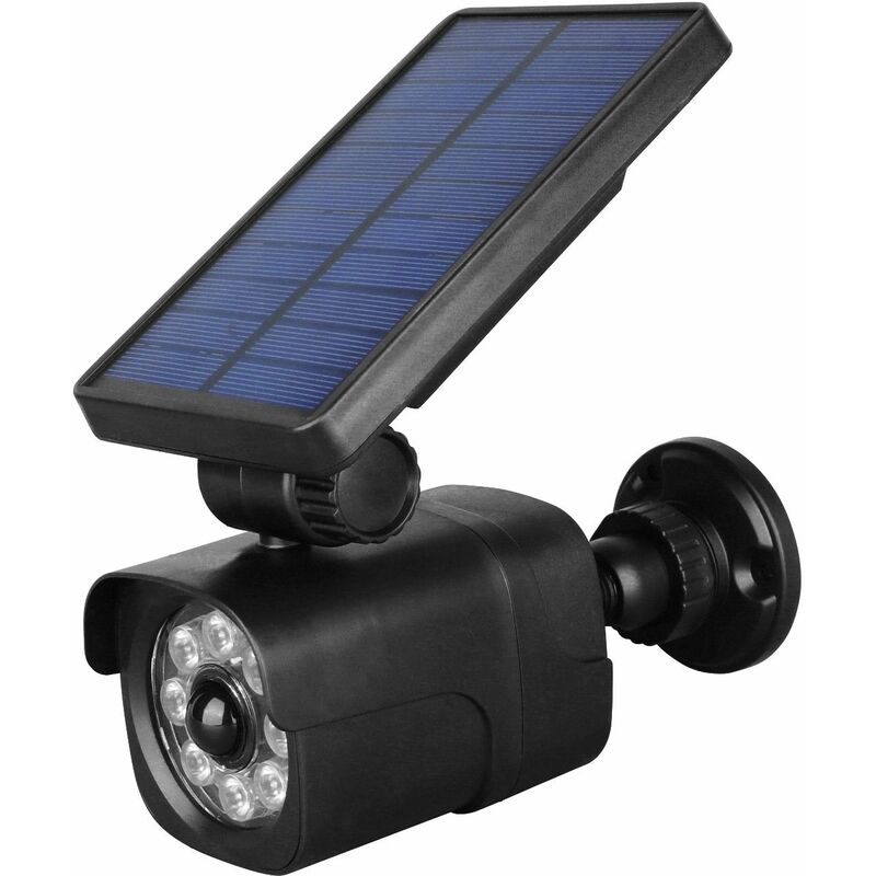 Projecteur solaire à 40 Led avec détecteur de mouvement, caméra factice de  sécurité, éclairage d'extérieur