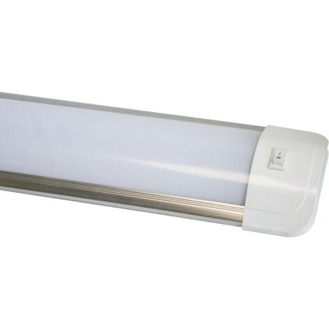REGLETTE LED PLATE AVEC INTERRUPTEUR 56cm 18W 1440LM 4000K - IP44