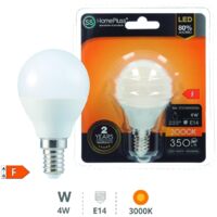 LED E14 SPHERIQUE - 4W BLANC CHAUD