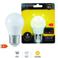 LED E27 SPHERIQUE - 4W BLANC BRILLANT
