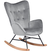 Distressed Velvet Interior Mid-century Modern Classic Style Dark Grey Leisure Chair 3217