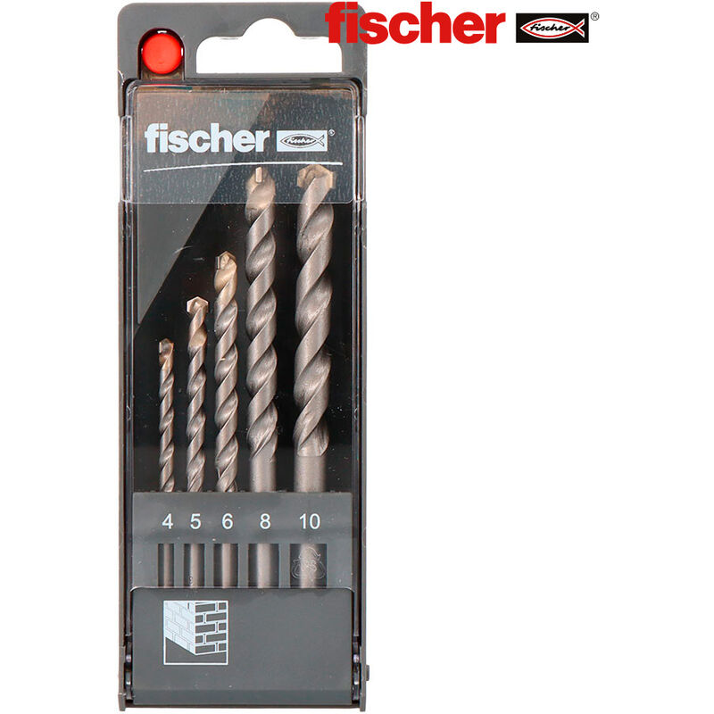fischer - Juego de brocas E 3-4-5-6-7-8-9-10mm para pared hormigón