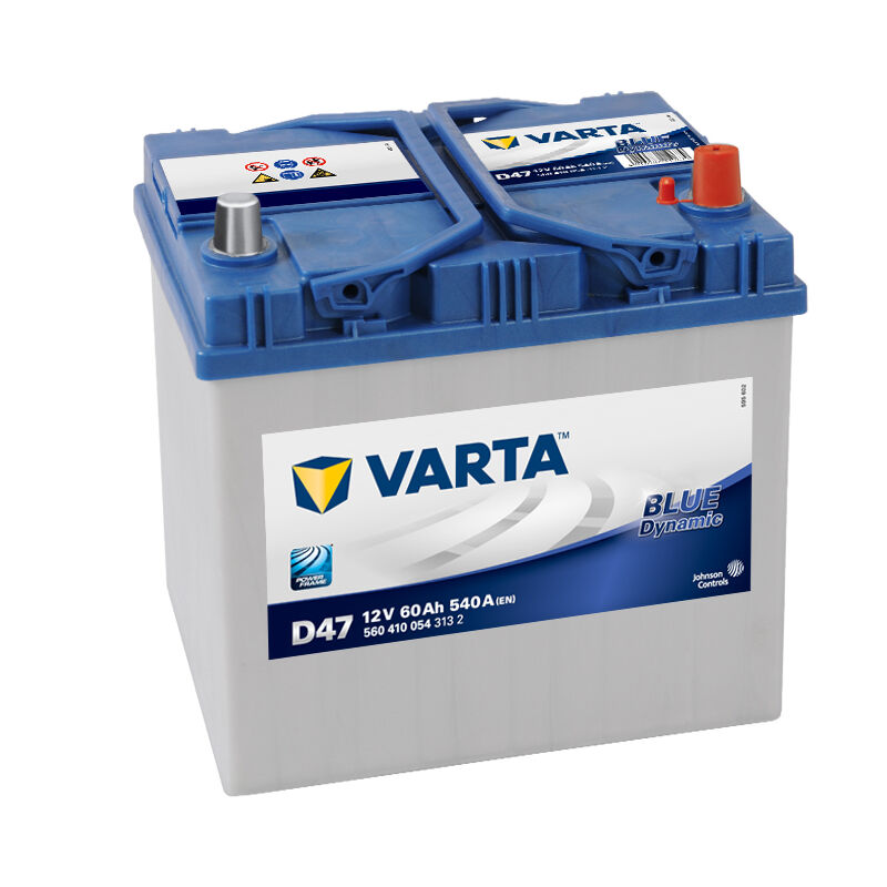 Batería VARTA D47 Blue Dynamic 60Ah 12v: Largo 232 x Ancho 173 x