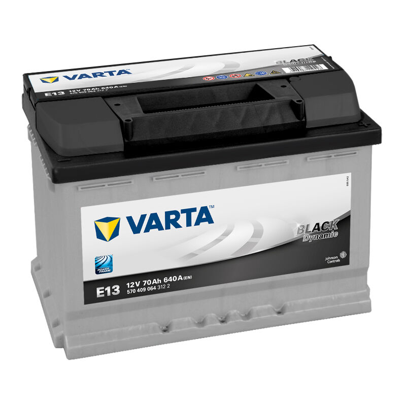 Batería VARTA E13 Black Dynamic 70Ah 12v: Largo 278 x Ancho 175 x Alto 190mm
