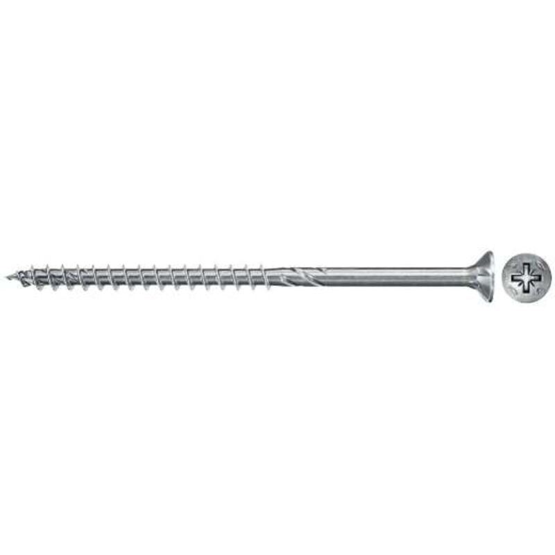 fischer PowerFast II CTP 6,0 x 160, spaanplaatschroef (50 stuks) met gedeeltelijke draad, verzonken schroef met binnenster, schroef voor houtbewerking, vermindert inschroefweerstand en inschroeftijd