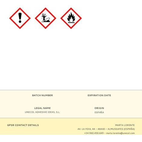 Kit acelerante + ciano para materiales porosos, botella de 50 g + aerosol de 200 ml  UNECOL A7156