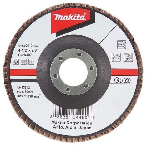 MAKITA D-28391 DISCO DE LÁMINAS DE ÓXIDO DE ALUMINIO CERÁMICO 180MM G80 (1/2)