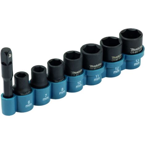 MAKITA E-12289 Juego de vasos de impacto 1/4"x50mm (12uds)