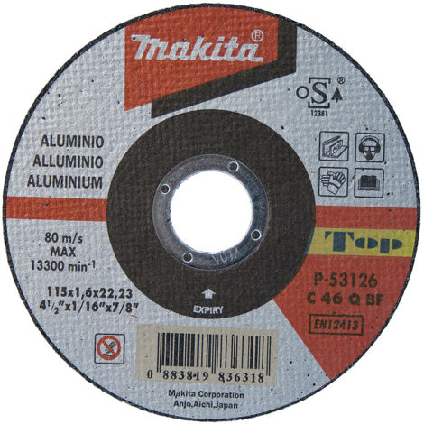 MAKITA P-53126 Disco de corte extrafino aluminio 115mm (1/2)