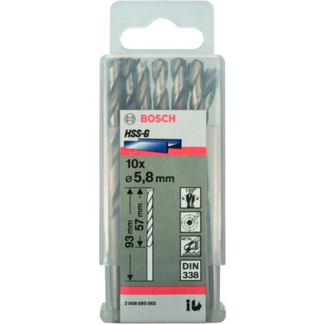 Broca para metal HSS-G DIN 338 58 x 57 x 83 mm  BOSCH 2608595065