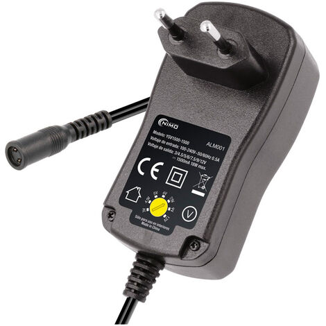 Alimentador electrónico, 12V, 1500mAh, 18W, de selector regulable de 3V a 12V E3/03102 (1/3)