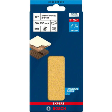 Set de hojas de lija EXPERT C470 BOSCH 2608901670 (1/6)