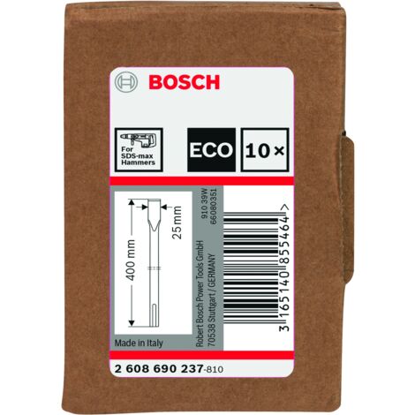 Juego de puntas planas SDS max de 400 mm 10 unidades  BOSCH 2608690237