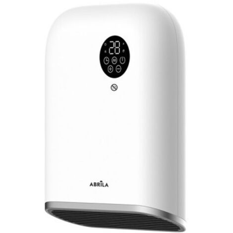 Termoventilador de baño ANDORRA Blanco y Negro de 2000 W (32,5x25x11,3)  ABRILA 230712026 (1/2)