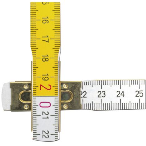 Regla plegable madera 3m 16mm blanco/amarillo Stabila