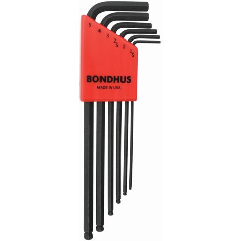 Juego de 6 llaves en L punta-bola en métrica 1.5-5mm Bondhus 10946 (1/2)