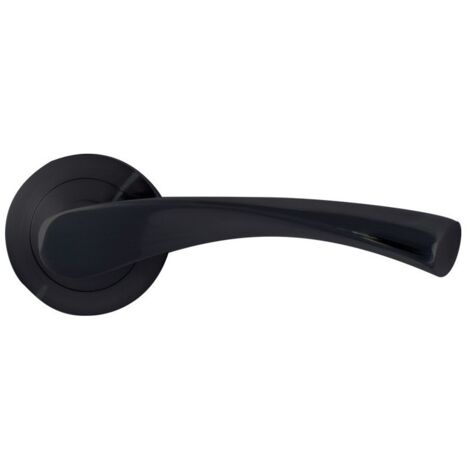 Manilla con roseta (Ø5 cm) en color negro satinado  MICEL 07077
