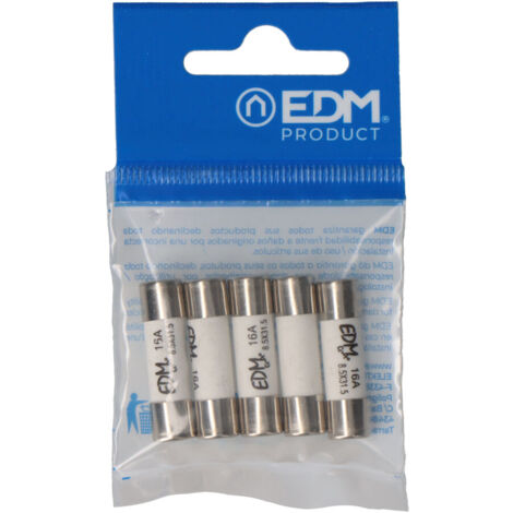 Fusible MT00, 16A, 85x315, tipo Ticino, envasado (5 unid.)  E62202