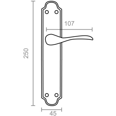 Manilla latonada para puertas (45x250x55 mm)  MICEL 01666