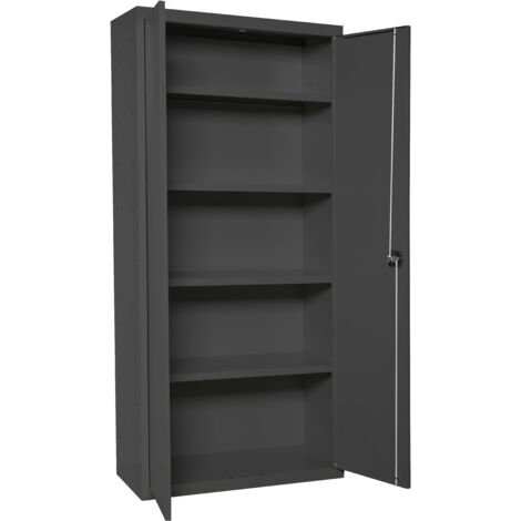Armario metálico SIMONLOCKER de 4 estantes (180x60x40cm) ANTRACITA