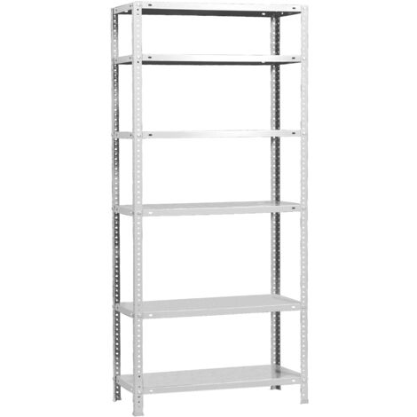 Estantería metálica con tornillos SIMON CLASSIC de 6 estantes (200x100x30cm) BLANCO