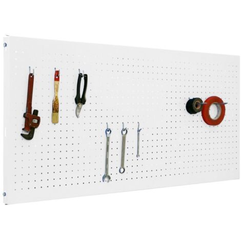 Estantería SIMONRACK Panelclick 1500x600 blanco + 8 hook