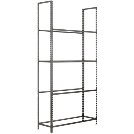 Estantería metálica sin tornillos SIMONAUTO de 4 estantes (200x100x30cm) GRIS
