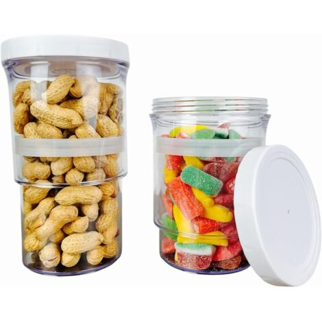 Pack de 2 tarros plegables para alimentos (500 1000 ml.) (1/5)