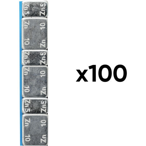 JBM54807 Caja de 100 contrapesas autoadhesivas de zinc de 45 g (1/3)