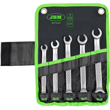 KIT LLAVE HEXAGONAL CON BOCA ABIERTA DE 6 CANTOS JBM 54081