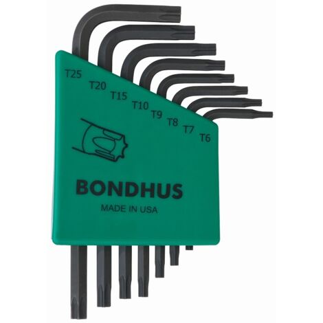 Juego de 8 llaves en L Torx cortas T6-T25  Bondhus 31732