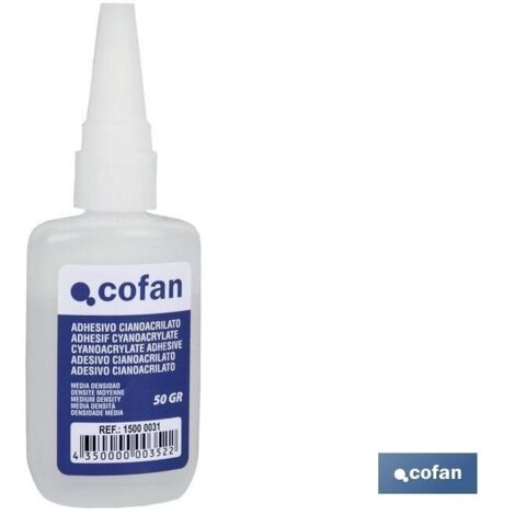 Adhesivo cianoacrilato de media viscosidad (50 g) COFAN 15000031