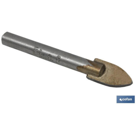 COFAN broca ojival para vidrio, cerámica y gres 3mm , BROCA OJIVAL PARA VIDRIO, CERÁMICA Y GRES. Medidas desde 3 hasta 12mm