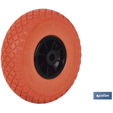 Rueda impinchable para carretilla de obra con rodamiento (Ø75x260 mm) COFAN 09402712