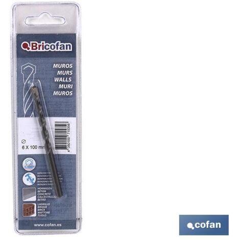 Broca para paredes y muros (Ø9 x 120mm) COFAN 62400912