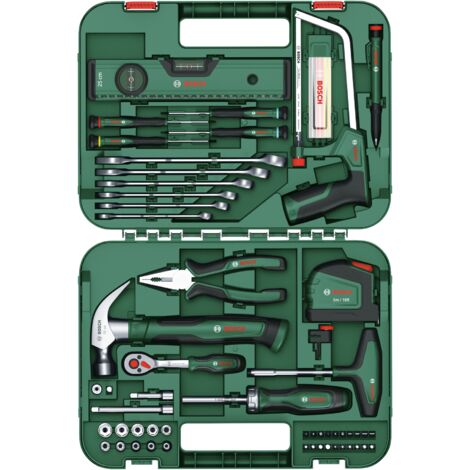 Bosch – Kit de herramientas 64 piezas – Maletín ergonómico – Herramientas polivalentes para madera y metal – Accesorios para bricolaje avanzado (1/2)